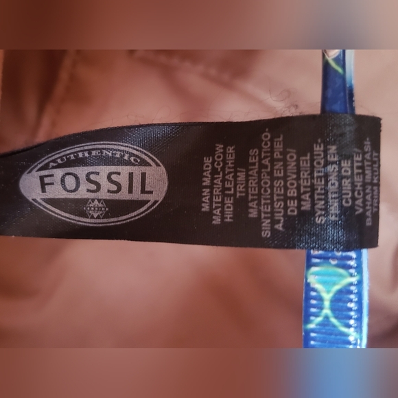 Y2K Fossil Rachel Coated Gray White with Black & White Polka Dots Tote!!! - Picture 6 of 16